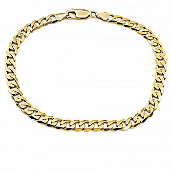 9ct gold 9.1g 9 inch curb Bracelet